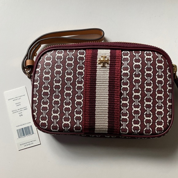 Tory Burch Gemini Link Canvas Wristlet - Picture 2 of 9